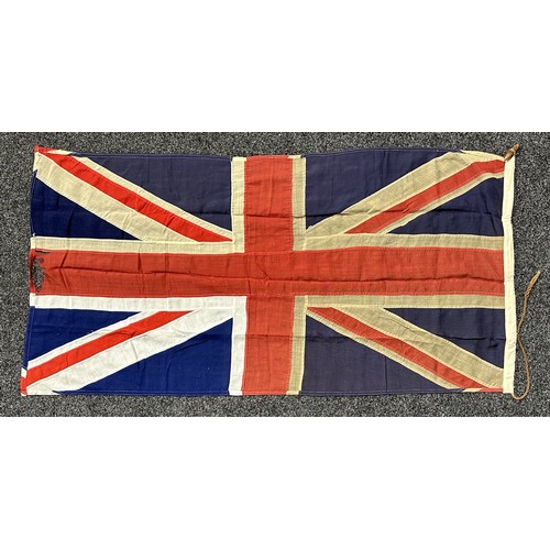 5185 - WW2 British Union Flag. Multipart construction. Some repairs. Size 158cm x 81cm