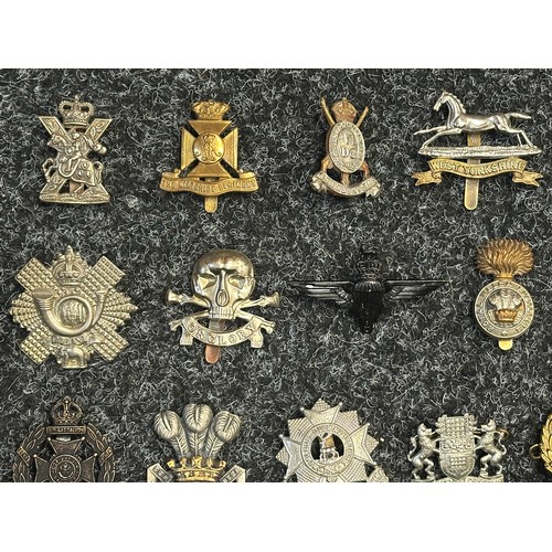 5210 - WW2 British Cap Badge Collection to include: Wiltshire Regt, 5th Dragoon Guards, West Yorks, Gresham... 