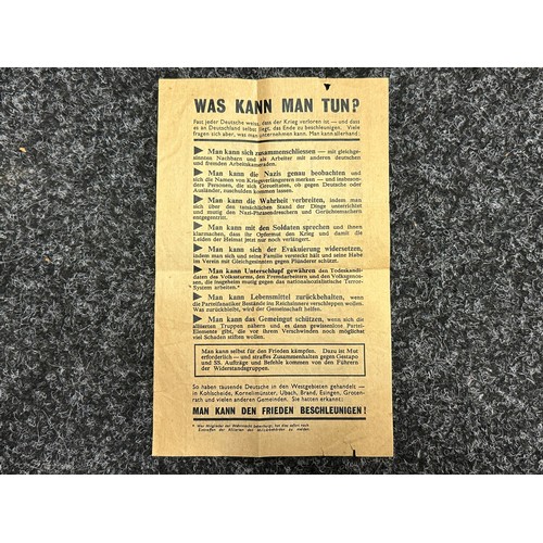 5226 - WW2 Allied 'Eisenhower against Himmler!...Himmler against Germany!' propaganda leaflet 1945: Paper I... 