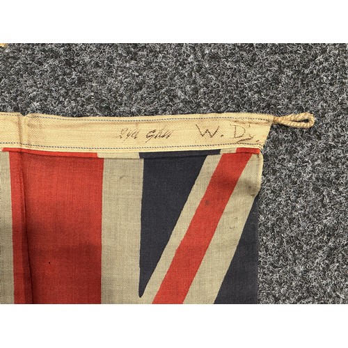 5228 - WW2 British Royal Navy White Ensign. Printed construction. Size 170cm x 92cm.