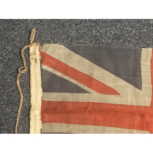 5229 - WW2 British Merchant Navy Red Ensigns x 2. One sized 167cm x 86cm the other 96cm x 49cm. Both multip... 