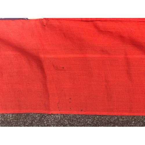 5229 - WW2 British Merchant Navy Red Ensigns x 2. One sized 167cm x 86cm the other 96cm x 49cm. Both multip... 