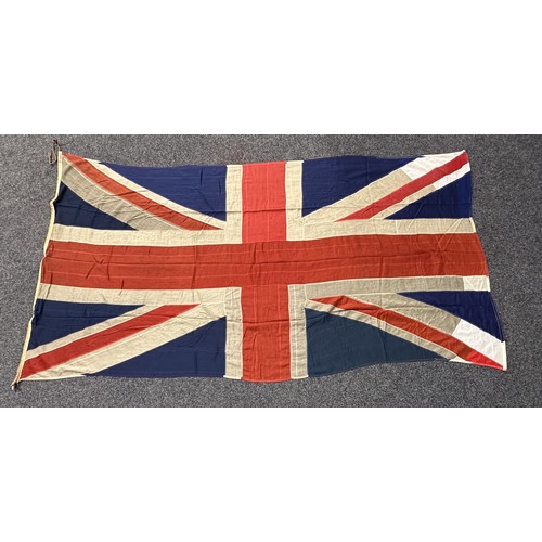 5230 - WW2 British Large Union Flag. Multipart construction. Size 183cm x 366cm. Marked 