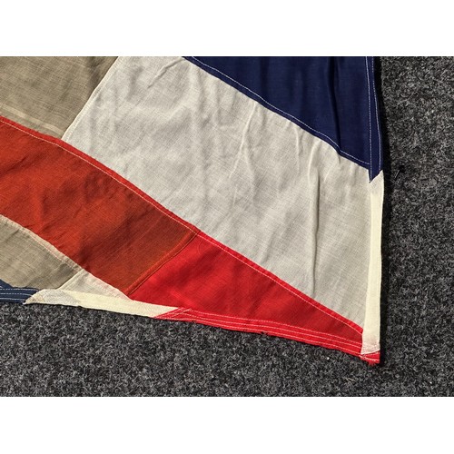 5230 - WW2 British Large Union Flag. Multipart construction. Size 183cm x 366cm. Marked 