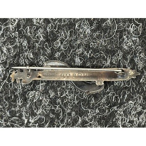 5232 - WW2 British Royal Navy Hallmarked Silver Torpedo Sweetheart for HMS Viscount on it's original sales ... 