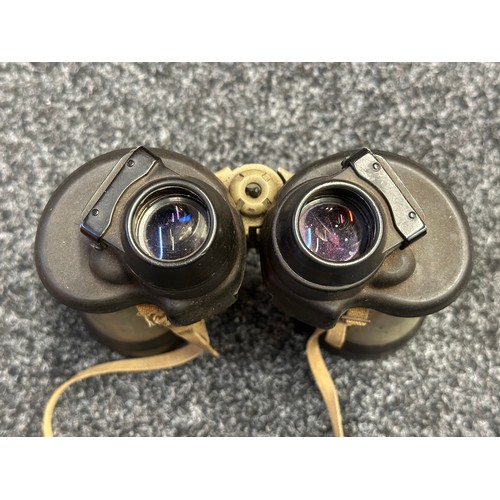 5239 - WW2 Third Reich 7x50 U Boat Binoculars. Complete with original paint finish and rubber armoured prot... 