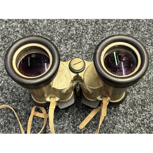 5239 - WW2 Third Reich 7x50 U Boat Binoculars. Complete with original paint finish and rubber armoured prot... 