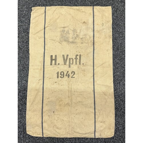 5242 - WW2 Third Reich Heer Rations Sack. Marked with Heer Eagle and 