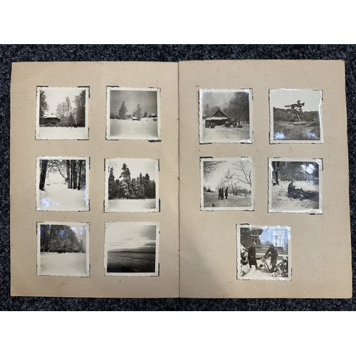 5252 - WW2 Third Reich Heer Soldiers Small Photo Album of service on the Eastern Front in Winter time. 30 u... 