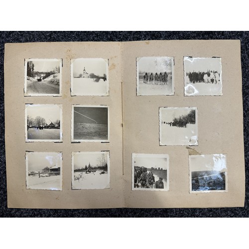 5252 - WW2 Third Reich Heer Soldiers Small Photo Album of service on the Eastern Front in Winter time. 30 u... 