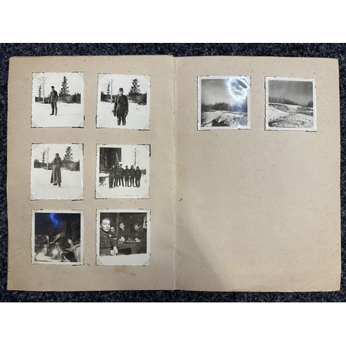 5252 - WW2 Third Reich Heer Soldiers Small Photo Album of service on the Eastern Front in Winter time. 30 u... 