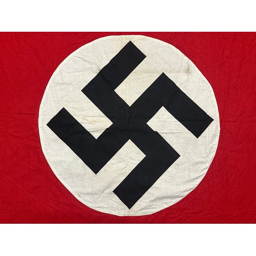 5260 - WW2 Third Reich NSDAP National Flag. Two part construction with separate printed Swastika roundal se... 