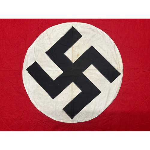 5260 - WW2 Third Reich NSDAP National Flag. Two part construction with separate printed Swastika roundal se... 