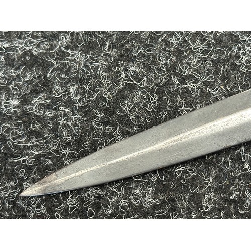 5267 - WW2 Third Reich Luftwaffe Flak Officers Dagger with double edged blade 245mm in length, no makers ma... 