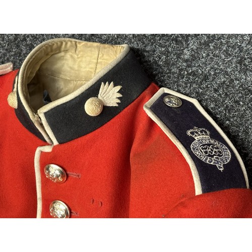 5277 - ER II Grenadier Guards Full Dress Uniform complete with white leather belt and buckle.