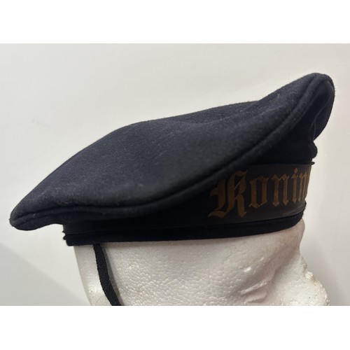 5295 - Royal Dutch Navy Ratings Cap with Koninklijke Marine cap tally. Maker marked and dated 