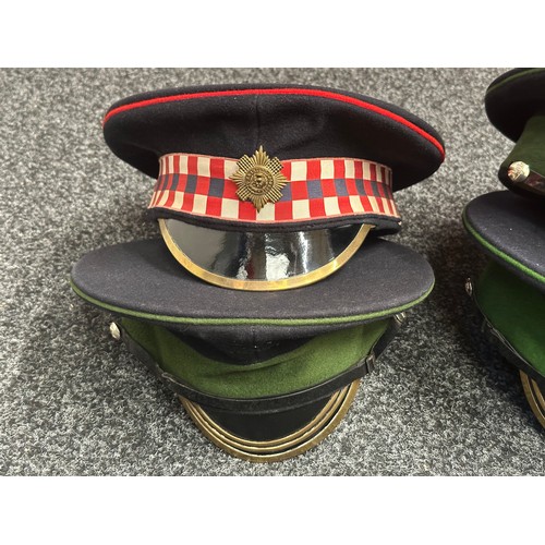 5296 - A collection of six Post War British Army Other Ranks Service Dress Caps to include Irish Guards x 3... 