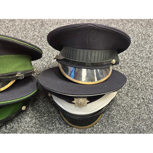 5296 - A collection of six Post War British Army Other Ranks Service Dress Caps to include Irish Guards x 3... 