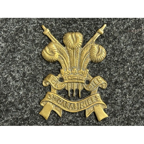 5298 - Three Brass Regimental Horse Brasses for KRRC, Irish Guards and 3rd Carabiniers each approx. 70mm in... 