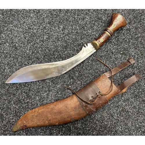 5312 - Reproduction WW1 British Army Kukri Knife with single edged blade 335mm in length, marked 