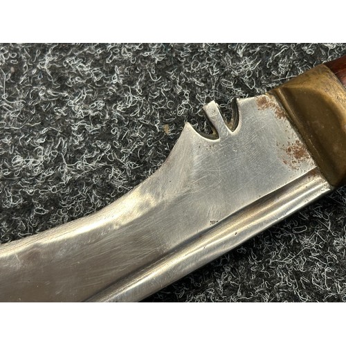 5312 - Reproduction WW1 British Army Kukri Knife with single edged blade 335mm in length, marked 