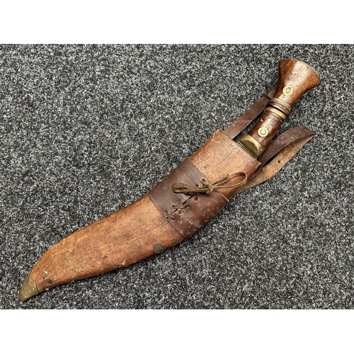 5312 - Reproduction WW1 British Army Kukri Knife with single edged blade 335mm in length, marked 