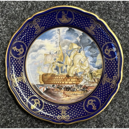 5316 - The Maritime England Ceramic Plate Collection by Spode: Numbers, 1, 3, 4 and 6. Each is transfer pri... 