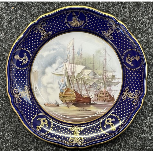 5316 - The Maritime England Ceramic Plate Collection by Spode: Numbers, 1, 3, 4 and 6. Each is transfer pri... 