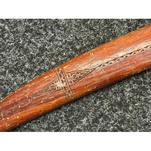 5319 - South East Asian Machete with single edged blade 458mm in length with etched decoration to both side... 