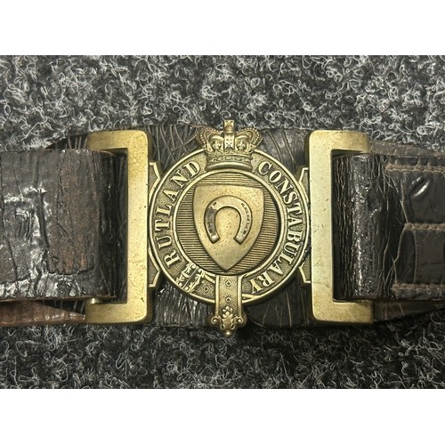 5328 - Victorian Rutland Constabulary Police Officers Belt and Buckle with Victorian Crown: ACME Scout Mast... 