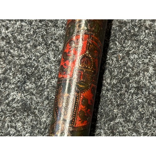 5330 - Victorian Police Truncheon with painted Royal Coat of Arms. Concentric ringed grip. Overall length 3... 