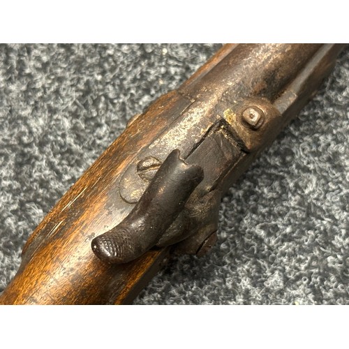 5335 - Percussion Cap Pistol with 245mm long barrel, smooth bore approx. 18mm diameter. Working action whic... 