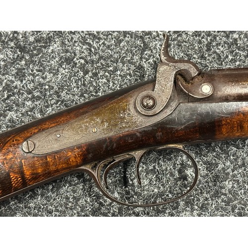 5336 - Percussion Cap Double Barrel Shotgun with 737mm long barrels, bore approx. 17mm. Double trigger. Act... 