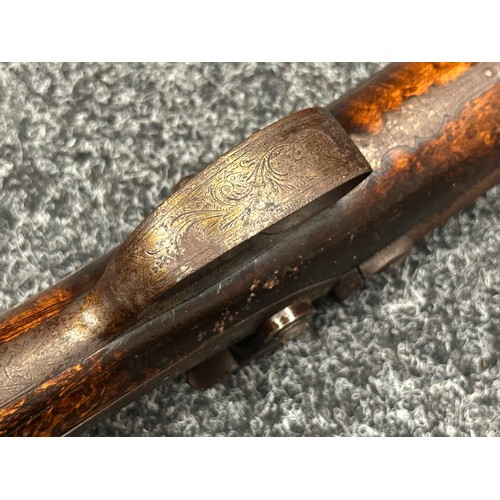 5336 - Percussion Cap Double Barrel Shotgun with 737mm long barrels, bore approx. 17mm. Double trigger. Act... 