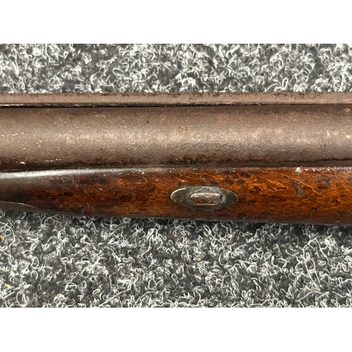 5336 - Percussion Cap Double Barrel Shotgun with 737mm long barrels, bore approx. 17mm. Double trigger. Act... 