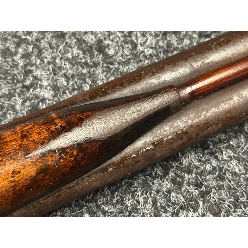 5336 - Percussion Cap Double Barrel Shotgun with 737mm long barrels, bore approx. 17mm. Double trigger. Act... 