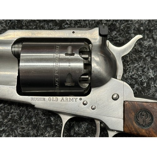 5343 - Section 1 Firearm: Ruger Old Army .44 Blackpowder Stainless Steel Revolver Serial Number 145-00095. ... 