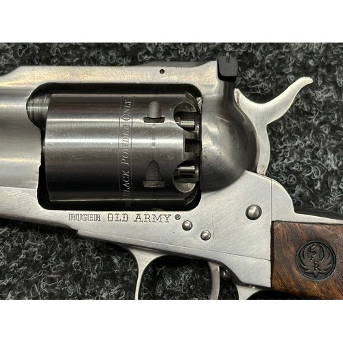 5343 - Section 1 Firearm: Ruger Old Army .44 Blackpowder Stainless Steel Revolver Serial Number 145-00095. ... 