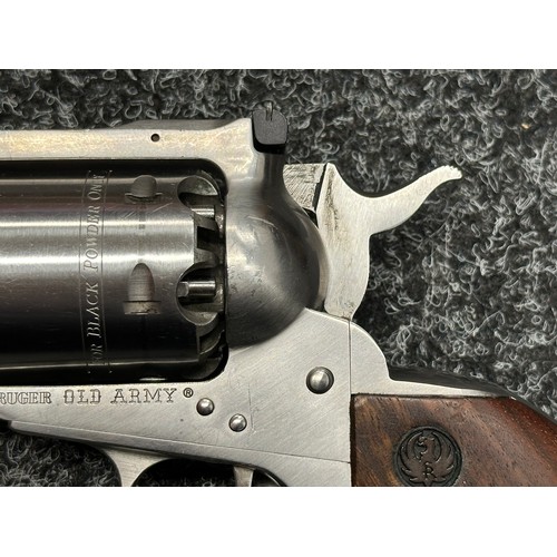 5343 - Section 1 Firearm: Ruger Old Army .44 Blackpowder Stainless Steel Revolver Serial Number 145-00095. ... 