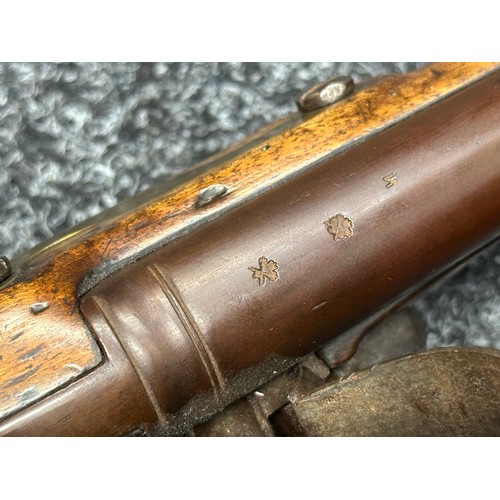 5352 - British Military Flintlock Pistol by Cutler with 210mm long barrel, bore approx. 16mm, English Proof... 