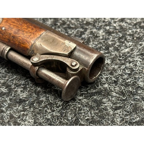 5353 - British Military Tower Percussion Cap Pistol with 254mm long smoothbore barrel, bore approx. 15mm. L... 