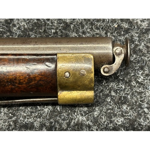 5354 - East India Company Percussion Cap Pistol with 225mm long smoothbore barrel, bore approx. 17mm. Lock ... 