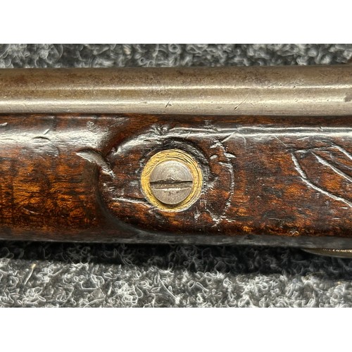 5354 - East India Company Percussion Cap Pistol with 225mm long smoothbore barrel, bore approx. 17mm. Lock ... 