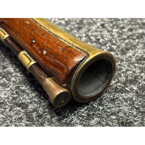 5355 - Percussion Cap Pistol Flintlock Conversion Blunderbuss Pistol by Ketland with brass barrel 190mm in ... 