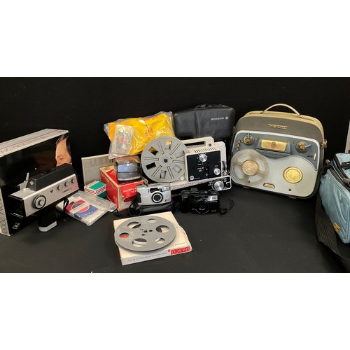 187 - Optical equipment etc - a Eumig mark 610 D projector lamp, boxed;  Grundig Tk20 reel to reel recorde... 