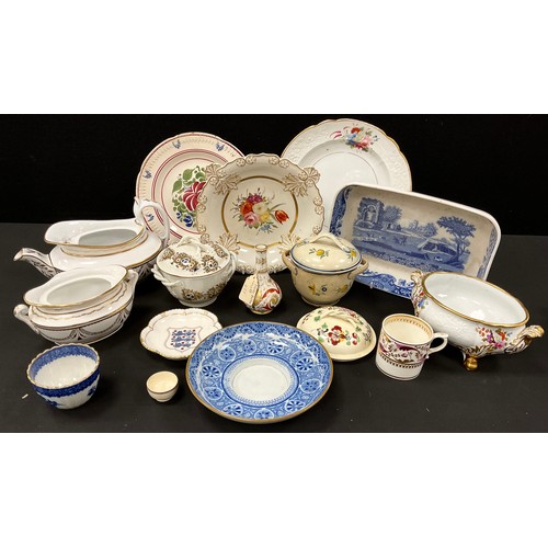 194 - Ceramics - 19th century and earlier including; Bloor Derby coffee can, c.1820, Duesbury ovoid vase, ... 