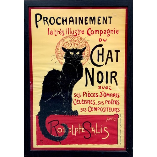 212 - Interior design - a decorative reproduction poster ‘Chat Noir’, 90cm x 60cm