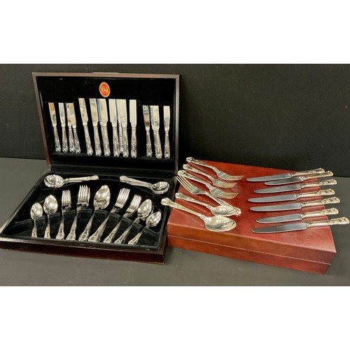 220 - Flatware - Viners 44 piece kings pattern canteen, cased; Housley & Sons Ltd canteen service (2)