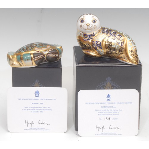 3066 - A Royal Crown Derby paperweight, Cromer Crab, exclusive to Royal Doulton, limited availability for 2... 