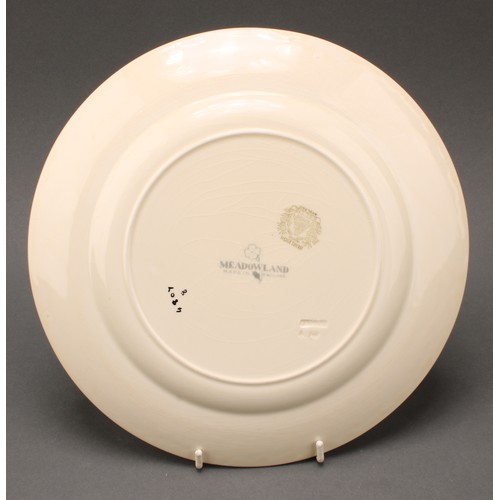4034 - An Art Deco Burleigh Ware Zenith Meadowland pattern dinner service, printed and painted with cowslip... 